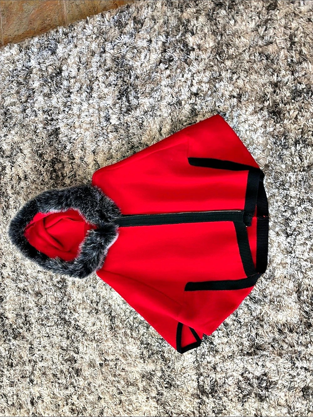 Red & Black Hooded Jacket